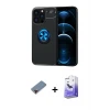 ieg™ iPhone 13 Pro Max Kılıf Yankı Form Prime - Siyah Bilvis 5in1 5D Magic Hayalet Cam Ekran Koruyucu + Metal Kamera Lens Koruma Cam - KI