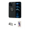 ieg™ iPhone 13 Pro Max Kılıf Yankı Form Prime - Siyah Joko 5D Cam + Rainbow Kamera Lens Koruma Cam - MR