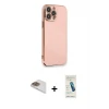 ieg™ iPhone 13 Pro Max Kılıf Yankı Serisi - Şeffaf Pasifik Cam Ekran Koruyucu + Pers Alüminyum Kamera Lens - GD
