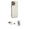 ieg™ iPhone 13 Pro Max Kılıf Yankı Serisi - Siyah Joko 5D Cam + Pers Alüminyum Kamera Lens - KI