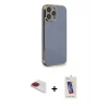 ieg™ iPhone 13 Pro Max Kılıf Yankı Serisi - Siyah Joko 5D Cam + Pers Alüminyum Kamera Lens - KI