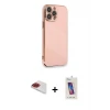ieg™ iPhone 13 Pro Max Kılıf Yankı Serisi - Siyah Joko 5D Cam + Pers Alüminyum Kamera Lens - KI