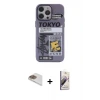 ieg™ iPhone 13 Pro Max Kılıf Zirve Form Özel Seri - Siyah Bilvis 3D Mat Cam Ekran Koruyucu + Pers Alüminyum Kamera Lens - GD