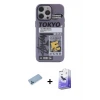 ieg™ iPhone 13 Pro Max Kılıf Zirve Form Özel Seri - Siyah Bilvis 5in1 5D Magic Hayalet Cam Ekran Koruyucu + Shine Kamera Lens Koruma Cam - MI