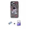 ieg™ iPhone 13 Pro Max Kılıf Zirve Form Özel Seri - Siyah Bilvis 5in1 5D Magic Hayalet Cam Ekran Koruyucu + Shine Kamera Lens Koruma Cam - MI
