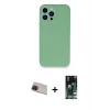 ieg™ iPhone 13 Pro Max Kılıf Zirve Modern Özel Seri - Şeffaf 360 Full Body Arka Koruyucu + Rainbow Kamera Lens Koruma Cam - KI