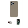 ieg™ iPhone 13 Pro Max Kılıf Zirve Modern Özel Seri - Şeffaf 360 Full Body Arka Koruyucu + Rainbow Kamera Lens Koruma Cam - KI
