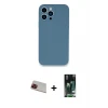 ieg™ iPhone 13 Pro Max Kılıf Zirve Modern Özel Seri - Şeffaf 360 Full Body Arka Koruyucu + Rainbow Kamera Lens Koruma Cam - KI