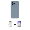 ieg™ iPhone 13 Pro Max Kılıf Zirve Modern Özel Seri - Siyah Bilvis 5in1 3D Magic Cam Ekran Koruyucu + Shine Kamera Lens - GD
