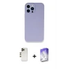 ieg™ iPhone 13 Pro Max Kılıf Zirve Modern Özel Seri - Siyah Bilvis 5in1 3D Magic Cam Ekran Koruyucu + Shine Kamera Lens - GD