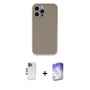 ieg™ iPhone 13 Pro Max Kılıf Zirve Modern Özel Seri - Siyah Bilvis 5in1 3D Magic Cam Ekran Koruyucu + Shine Kamera Lens - GD