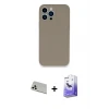ieg™ iPhone 13 Pro Max Kılıf Zirve Modern Özel Seri - Siyah Bilvis 5in1 5D Magic Hayalet Cam Ekran Koruyucu + Rainbow Kamera Lens Koruma Cam - BZ