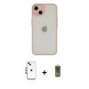 ieg™ iPhone 14 Kılıf Ahenk Çizgi Serisi - Siyah Joko Magic 5D Hayalet Cam + Shine Kamera Lens - GI