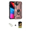 ieg™ iPhone 14 Kılıf Ahenk Klasik Koleksiyonu - Siyah Buffer Cam Ekran Koruyucu + Diamond Kamera Lens - KI