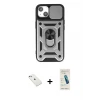 ieg™ iPhone 14 Kılıf Ahenk Klasik - Şeffaf Pasifik Cam Ekran Koruyucu + Diamond Kamera Lens - SABE
