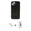 ieg™ iPhone 14 Kılıf Ahenk Klasik - Şeffaf Pasifik Cam Ekran Koruyucu + Diamond Kamera Lens - SABE