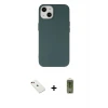 ieg™ iPhone 14 Kılıf Ahenk Serisi - Siyah Joko Magic 5D Hayalet Cam + Diamond Kamera Lens - KI