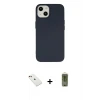 ieg™ iPhone 14 Kılıf Ahenk Serisi - Siyah Joko Magic 5D Hayalet Cam + Diamond Kamera Lens - KI