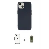 ieg™ iPhone 14 Kılıf Ahenk Serisi - Siyah Joko Magic 5D Hayalet Cam + Shine Kamera Lens - SH