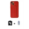 ieg™ iPhone 14 Kılıf Akış Doku - Siyah Joko Magic 5D Cam + PVD Metal Kamera Lens - GS