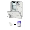 ieg™ iPhone 14 Kılıf Çekirdek Klasik - Siyah Bilvis 5in1 3D Magic Cam Ekran Koruyucu + Diamond Kamera Lens - YL