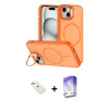 ieg™ iPhone 14 Kılıf Çekirdek Klasik - Siyah Bilvis 5in1 3D Magic Cam Ekran Koruyucu + Diamond Kamera Lens - YL