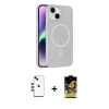 ieg™ iPhone 14 Kılıf Çekirdek Modern Prime - Siyah Buffer Cam Ekran Koruyucu + Shine Kamera Lens - YL