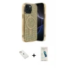 ieg™ iPhone 14 Kılıf Eksen Çizgi - Şeffaf Pasifik Cam Ekran Koruyucu + Diamond Kamera Lens - KI