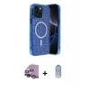 ieg™ iPhone 14 Kılıf Eksen Çizgi - Siyah Joko Magic 5D Cam + Raze Metal Kamera Lens - MR