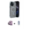 ieg™ iPhone 14 Kılıf Eksen Çizgi - Siyah Joko Magic 5D Cam + Raze Metal Kamera Lens - MR