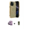 ieg™ iPhone 14 Kılıf Eksen Çizgi - Siyah Joko Magic 5D Hayalet Cam + Raze Metal Kamera Lens - MR