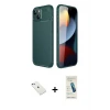 ieg™ iPhone 14 Kılıf Eksen Form Prime - Şeffaf Pasifik Cam Ekran Koruyucu + Diamond Kamera Lens - SABE