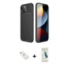 ieg™ iPhone 14 Kılıf Eksen Form Prime - Şeffaf Pasifik Cam Ekran Koruyucu + Diamond Kamera Lens - SABE