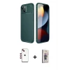 ieg™ iPhone 14 Kılıf Eksen Form Prime - Siyah Bilvis 3D Cam Ekran Koruyucu + Shine Kamera Lens - KI