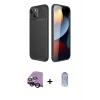 ieg™ iPhone 14 Kılıf Eksen Form Prime - Siyah Joko Magic 5D Cam + Raze Metal Kamera Lens - SH