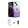 ieg™ iPhone 14 Kılıf Eksen Minimal Özel Seri - Siyah Joko Magic 5D Hayalet Cam + Shine Kamera Lens - GI