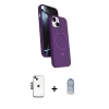 ieg™ iPhone 14 Kılıf İz Işık Koleksiyonu - Siyah Joko Magic 5D Cam + Shine Kamera Lens - SH