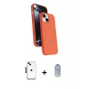 ieg™ iPhone 14 Kılıf İz Işık Koleksiyonu - Siyah Joko Magic 5D Cam + Shine Kamera Lens - SH