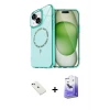 ieg™ iPhone 14 Kılıf Kıvılcım Form Prime - Siyah Bilvis 5in1 5D Magic Hayalet Cam Ekran Koruyucu + Diamond Kamera Lens - YL