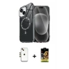 ieg™ iPhone 14 Kılıf Kıvılcım Form Prime - Siyah Buffer Cam Ekran Koruyucu + Shine Kamera Lens - GD