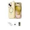 ieg™ iPhone 14 Kılıf Kıvılcım Form Prime - Siyah Joko Magic 5D Hayalet Cam + Diamond Kamera Lens - KI