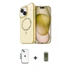 ieg™ iPhone 14 Kılıf Kıvılcım Form Prime - Siyah Joko Magic 5D Hayalet Cam + Shine Kamera Lens - MI