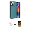 ieg™ iPhone 14 Kılıf Kıvılcım Işık Serisi - Siyah Buffer Cam Ekran Koruyucu + Diamond Kamera Lens - PE