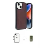 ieg™ iPhone 14 Kılıf Kıvılcım Işık Serisi - Siyah Joko Magic 5D Hayalet Cam + Shine Kamera Lens - GI