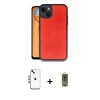 ieg™ iPhone 14 Kılıf Kıvılcım Işık Serisi - Siyah Joko Magic 5D Hayalet Cam + Shine Kamera Lens - GI