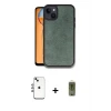 ieg™ iPhone 14 Kılıf Kıvılcım Işık Serisi - Siyah Joko Magic 5D Hayalet Cam + Shine Kamera Lens - GI