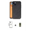 ieg™ iPhone 14 Kılıf Kıvılcım Işık Serisi - Siyah Joko Magic 5D Hayalet Cam + Shine Kamera Lens - GI