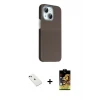 ieg™ iPhone 14 Kılıf Kozmos Klasik Prime - Siyah Buffer Cam Ekran Koruyucu + Diamond Kamera Lens - YL