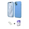 ieg™ iPhone 14 Kılıf Kozmos Yansıma Özel Seri - Siyah Bilvis 5in1 3D Magic Cam Ekran Koruyucu + Diamond Kamera Lens - PE