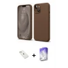ieg™ iPhone 14 Kılıf Kozmos Yansıma Özel Seri - Siyah Bilvis 5in1 3D Magic Cam Ekran Koruyucu + Diamond Kamera Lens - PE